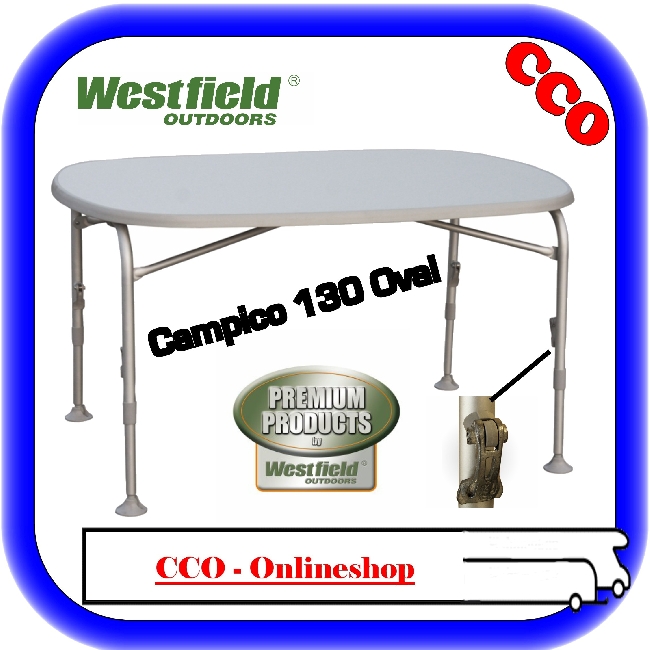 WESTFIELD Camping Table pliante Table de camping table Campico 130